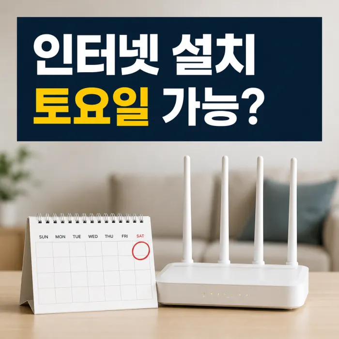 인터넷 설치 토요일 가능 시간과 주말 설치비, 가입 전 꼭 확인할 내용