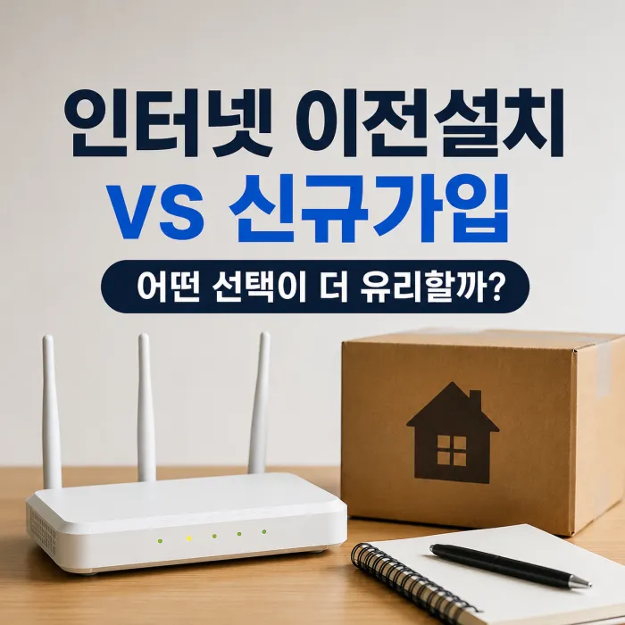 인터넷 이전설치와 신규가입, 어떤 선택이 더 유리할까?
