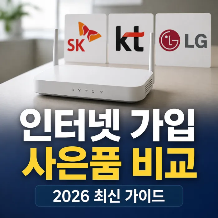 SK KT LG 인터넷 가입 사은품 비교와 많이 받는 방법