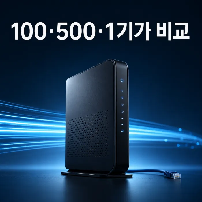 인터넷 100메가 500메가 1기가 실제 체감 차이와 선택 기준