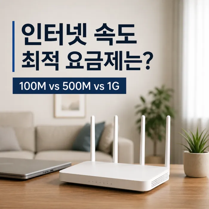 100M 500M 1G 인터넷 속도와 추천 사용 환경 비교