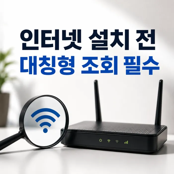인터넷 설치 전 대칭형 조회가 필요한 이유