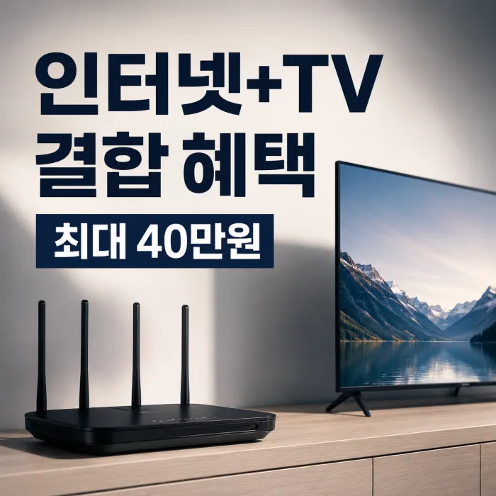 인터넷 티비 결합만 해도 현금 40만 원? SK KT LG 요금과 사은품 비교