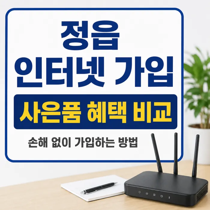정읍 인터넷 가입 사은품 혜택 많이 주는 곳 찾기 전 확인할 기준