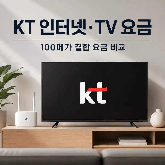 KT 100메가 인터넷 TV 요금 비교 베이직 라이트 에센스 차이