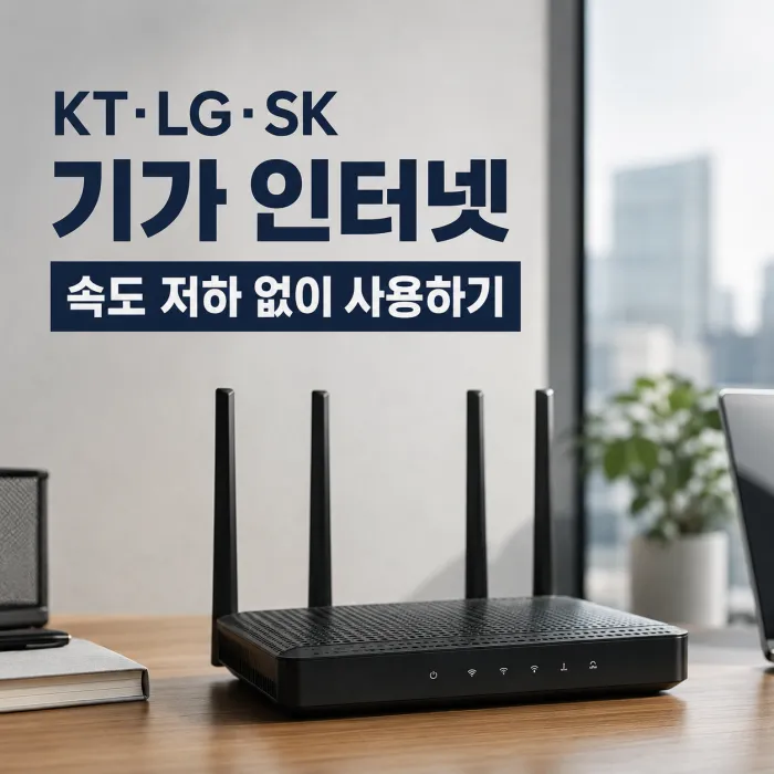 KT LG SK 기가 인터넷 비교와 속도 저하 해결 방법