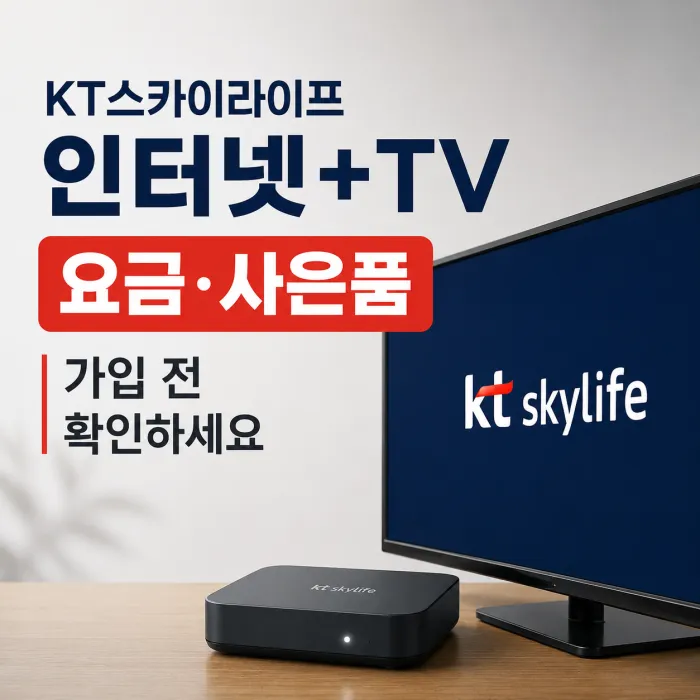 KT스카이라이프 인터넷 TV 요금과 사은품 가입 전 비교 기준