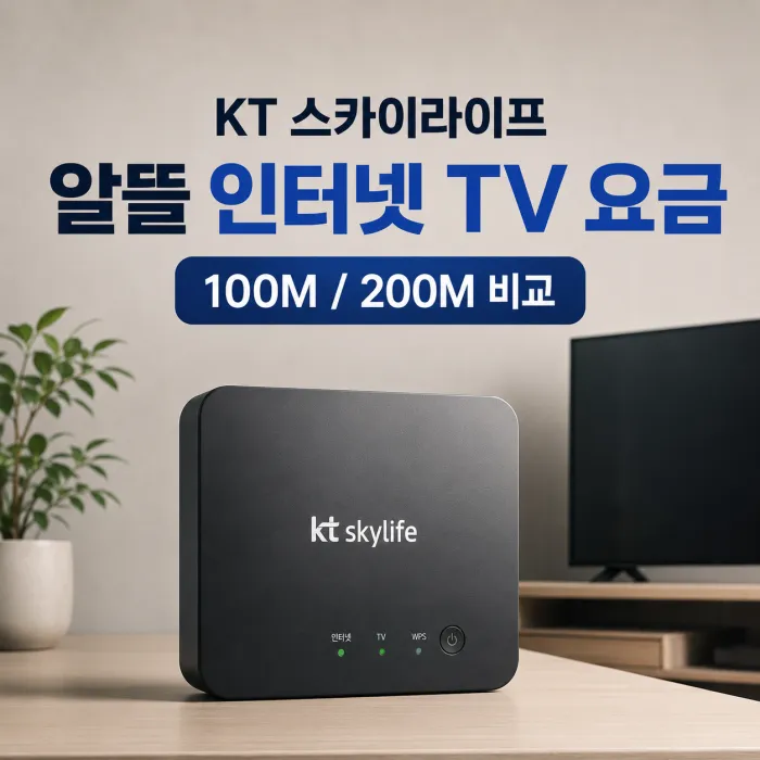 KT 스카이라이프 알뜰 인터넷 TV 요금 및 인터넷 가입 비교