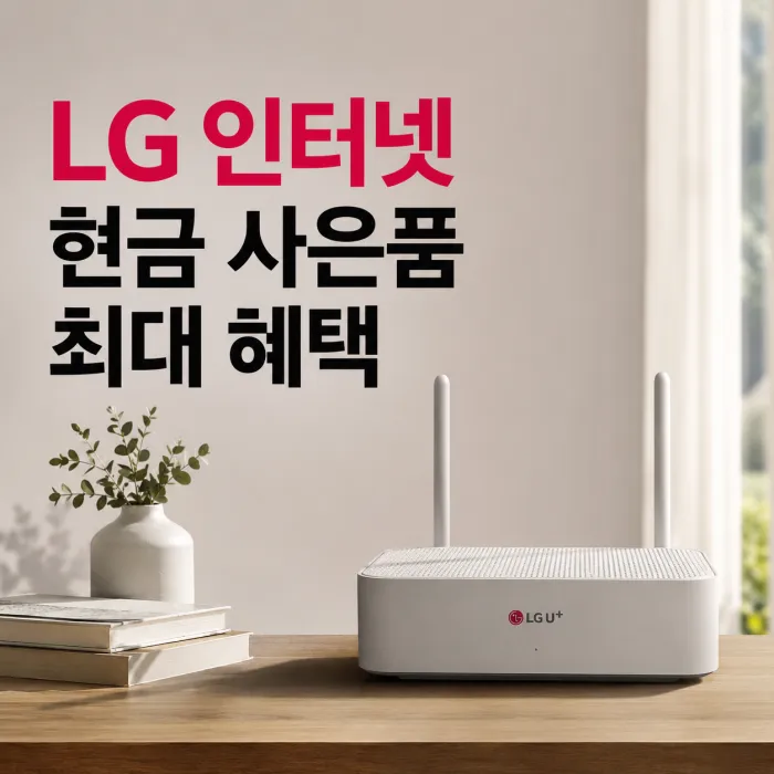 LG 인터넷 현금 사은품과 인터넷 요금 비교 안내