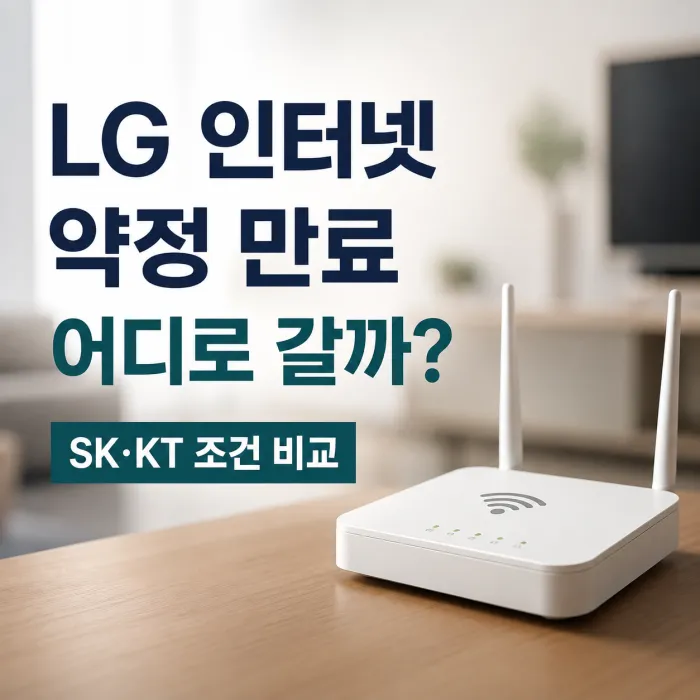 LG 인터넷 약정 만료 재가입 가능할까? SK·KT 신규가입 조건 비교
