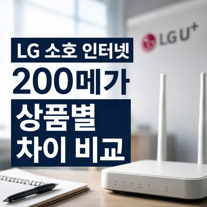 LG 소호 인터넷 200메가 차이점과 사업장별 상품 선택 기준