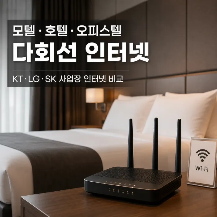 모텔 호텔 오피스텔 다회선 KT LG SK 인터넷 가입, 사업장에 맞는 선택 방법