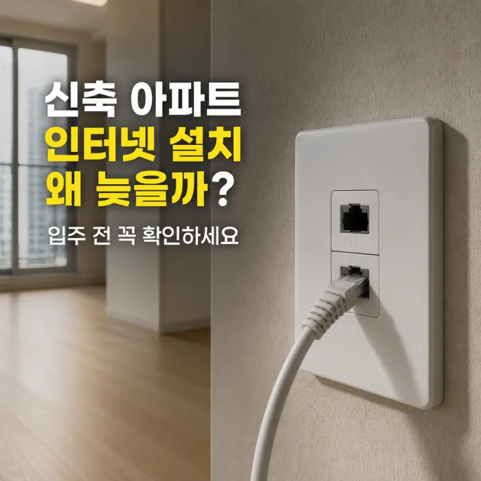 신축 아파트 인터넷 설치가 늦어지는 이유와 설치 일정 확인 방법