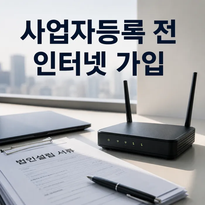 사업자등록증 발급 전 대표자 명의로 신설 법인 인터넷을 설치하는 방법