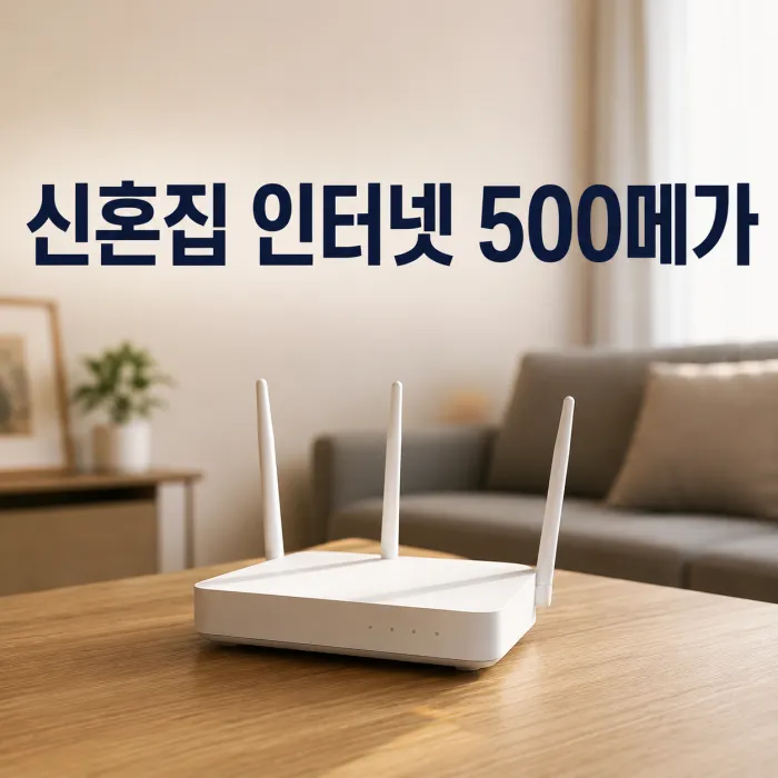 신혼집 인터넷 속도 500메가면 충분한 이유와 가입 전 확인할 조건