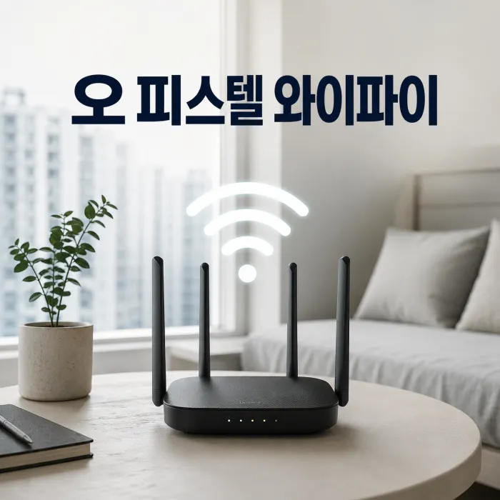 오피스텔에서 와이파이 속도와 인터넷 설치 기준을 비교하는 이미지