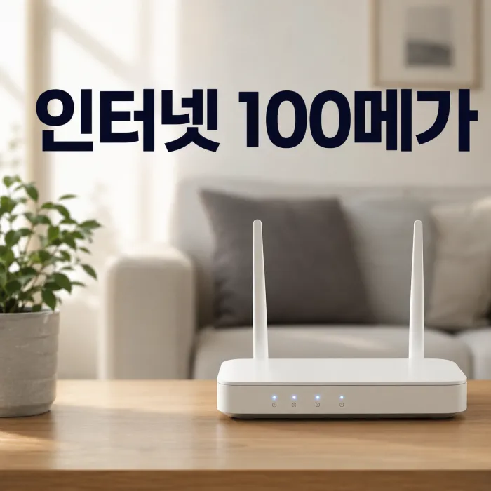 부모님이 노트북을 사용하며 100메가 인터넷 요금제를 비교하는 모습