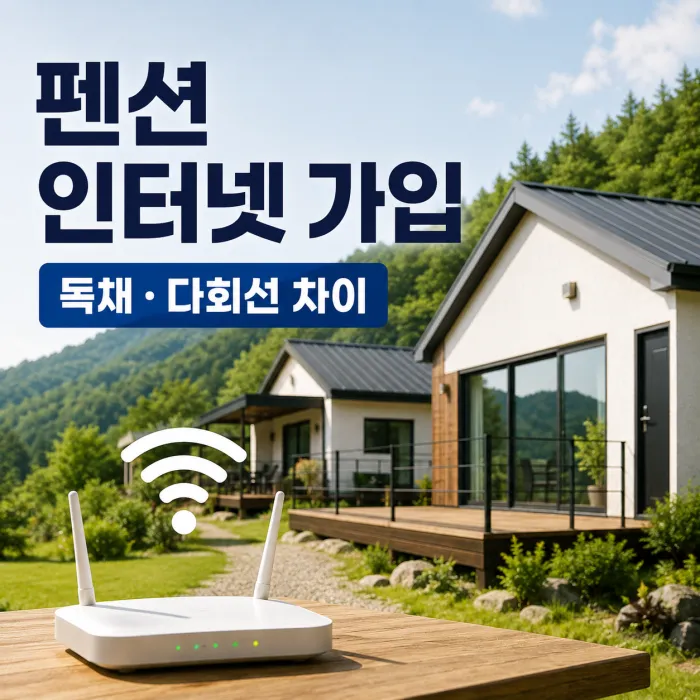 펜션 인터넷 가입 독채 다회선 설치 방법 비교