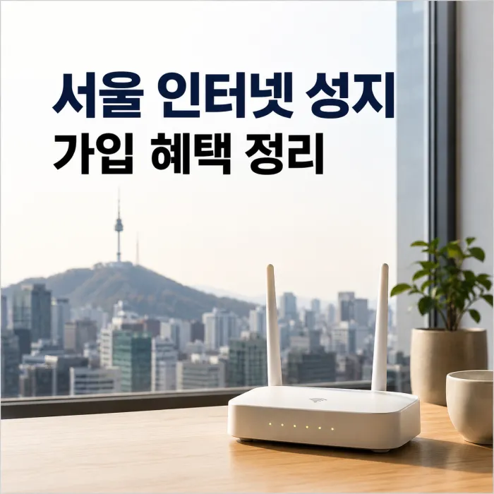 서울 인터넷 성지 가입 혜택과 비교 기준 총정리