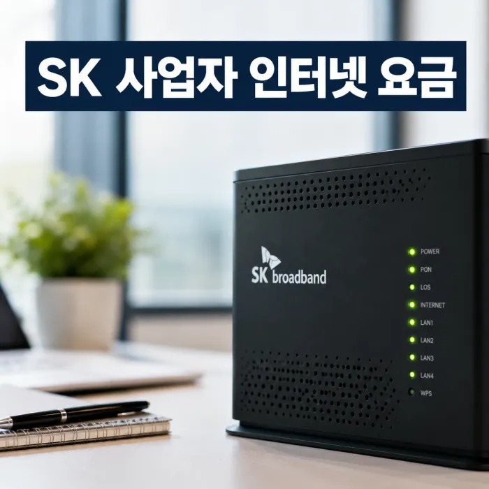 SK 사업자 인터넷 단독 요금제 100M 500M 1G 비용 비교