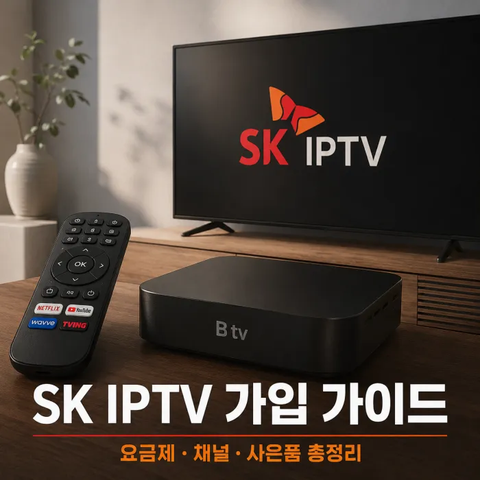 SK IPTV 가입 전 필수 체크 요금제 채널 사은품 비교