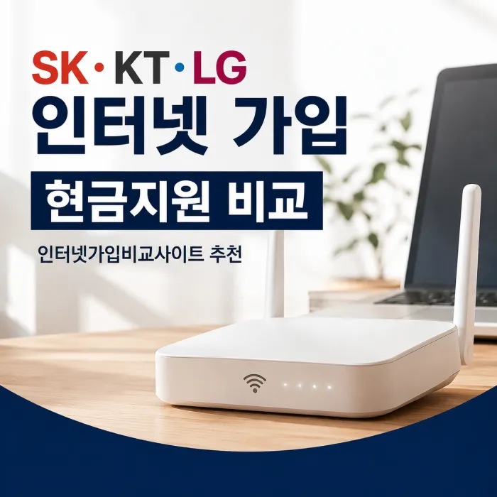 SK KT LG 인터넷가입비교사이트 현금지원 많이 주는 곳 추천