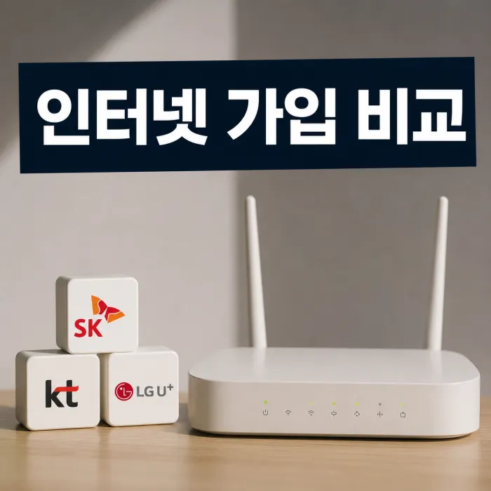 SK KT LG 인터넷 가입 비교 사이트 이득온 추천 안내 이미지