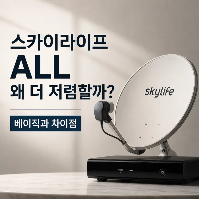 스카이라이프 ALL·베이직·플러스 차이, 채널과 요금 한눈에 비교