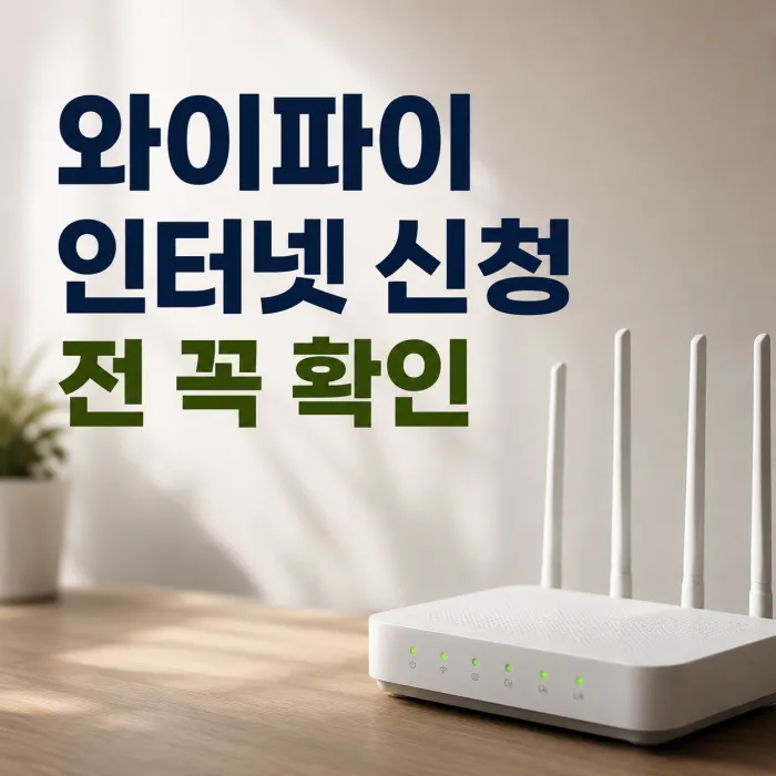 와이파이 인터넷 신청 전 공유기 요금과 속도 선택 기준