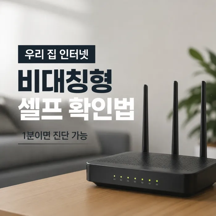 우리 집 인터넷 비대칭형 확인법, 1분만에 셀프 진단하는 가장 쉬운 방법
