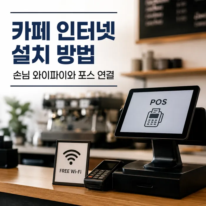 카페 인터넷 설치할 때 손님 와이파이와 포스까지 사용하는 방법