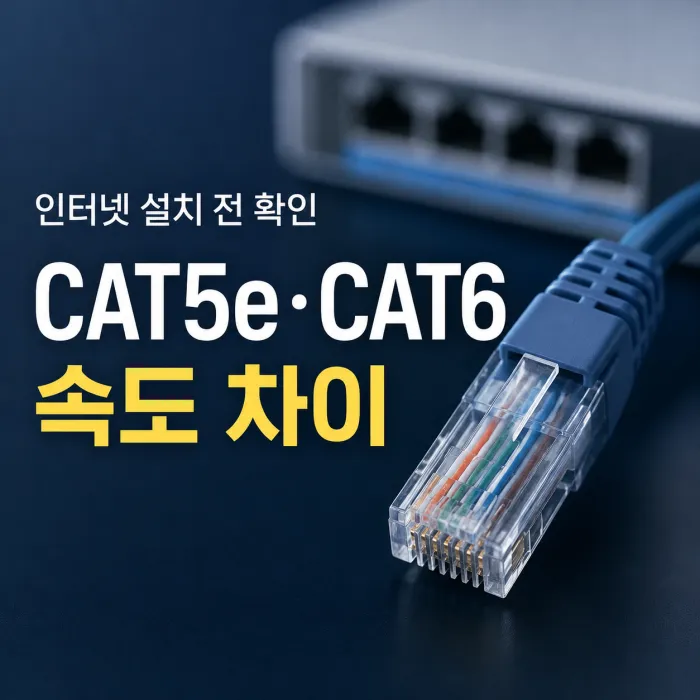 인터넷 설치할 때 랜선도 중요할까? CAT5e·CAT6 속도 차이