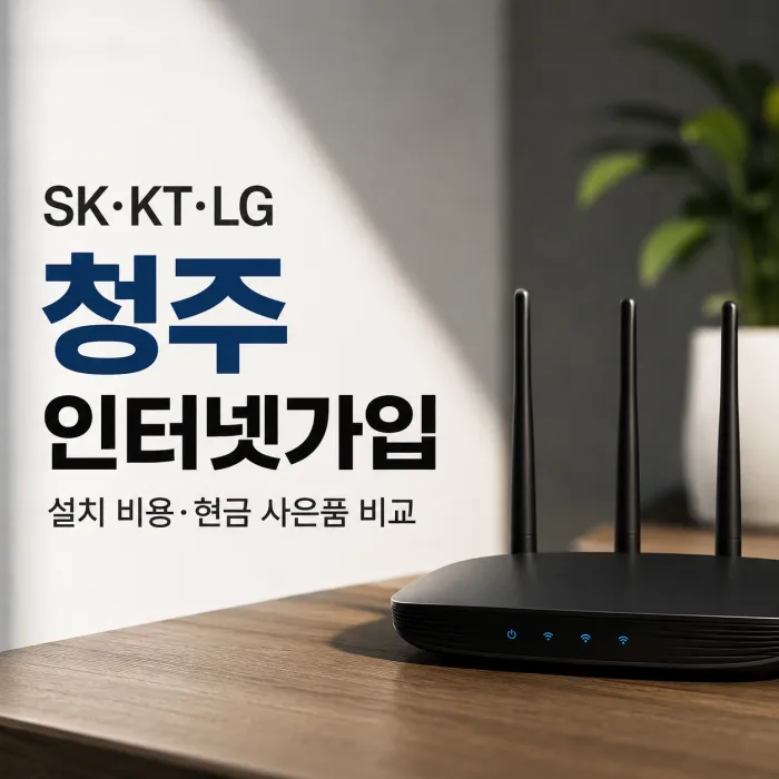 SK KT LG 청주 인터넷 가입 설치 비용 현금사은품 많이주는곳