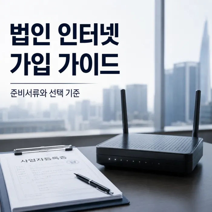 법인 인터넷 가입 준비서류와 기업용 인터넷 선택 기준