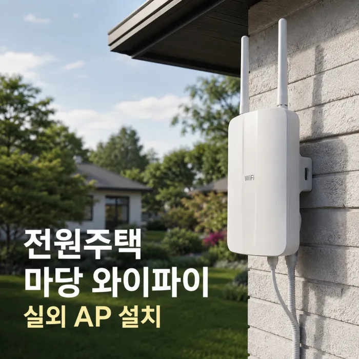 전원주택 마당 와이파이, 공유기 하나로 안 되는 이유와 해결 방법
