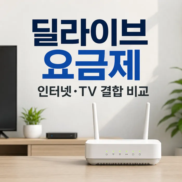 딜라이브 요금제 인터넷 단독 TV 결합 및 설치비 비교