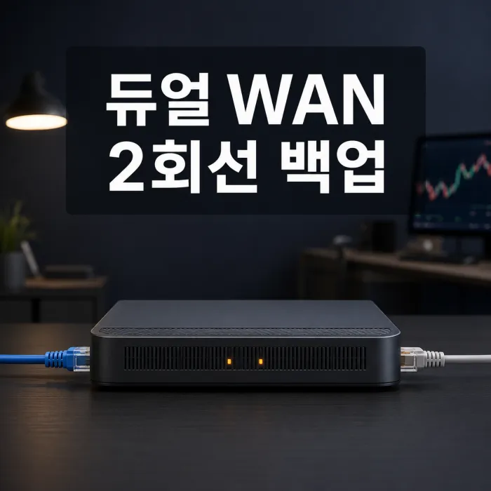 재택근무와 주식 트레이더를 위한 듀얼 WAN 인터넷 자동 전환 네트워크
