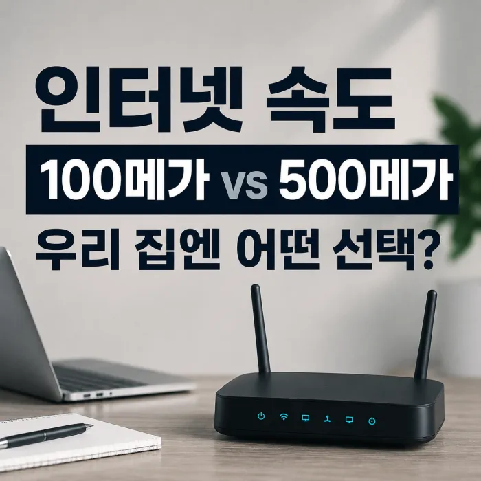 인터넷 100메가 500메가 차이와 우리 집 인터넷 속도 선택 기준