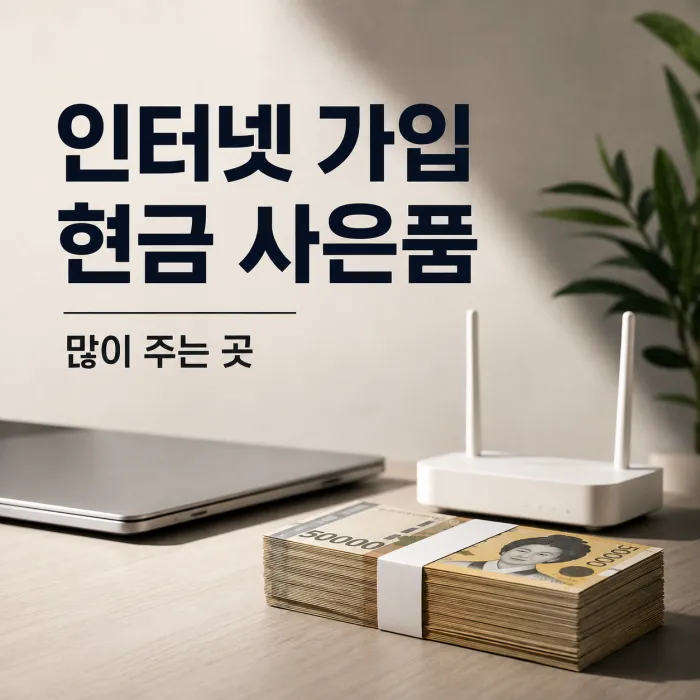 인터넷 가입 현금 사은품 많이 주는 곳 이득온 비교