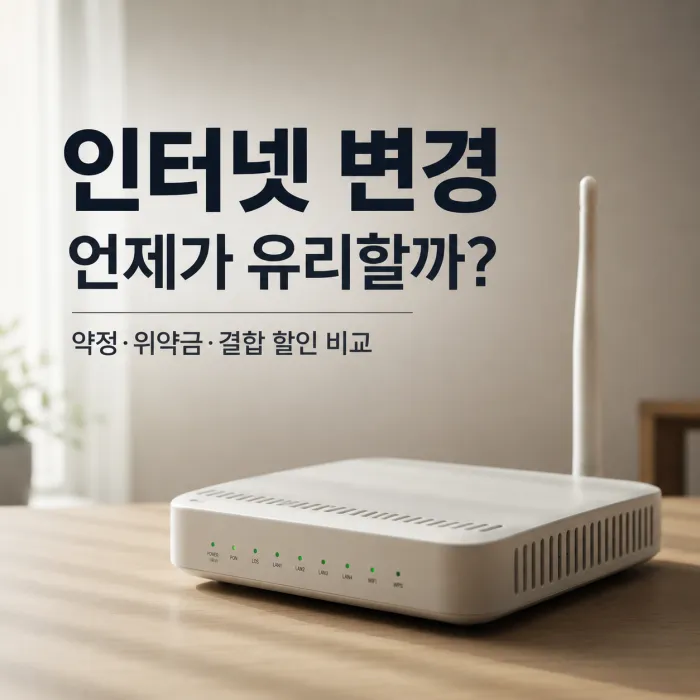 인터넷 변경, 신규 가입보다 유리한 경우는 언제일까?