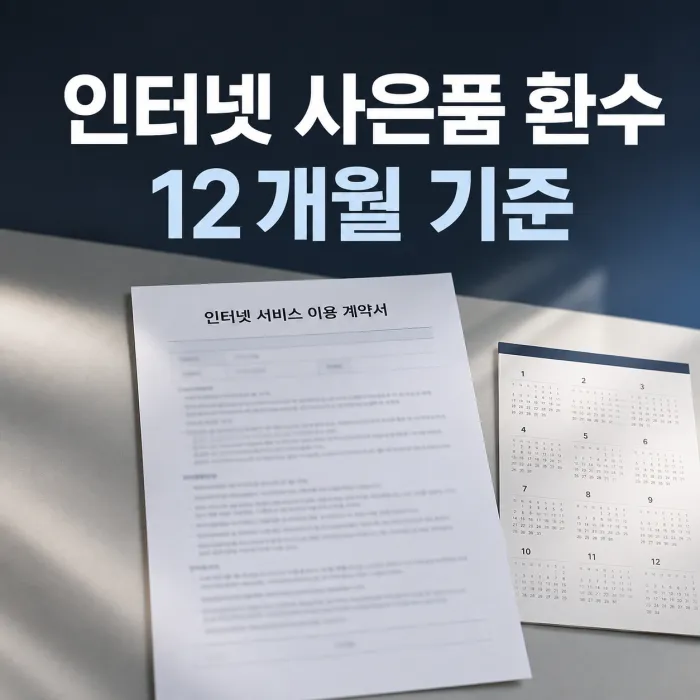 인터넷 사은품 환수 기준, 가입 후 1년 만에 해지하면 전액 반환할까