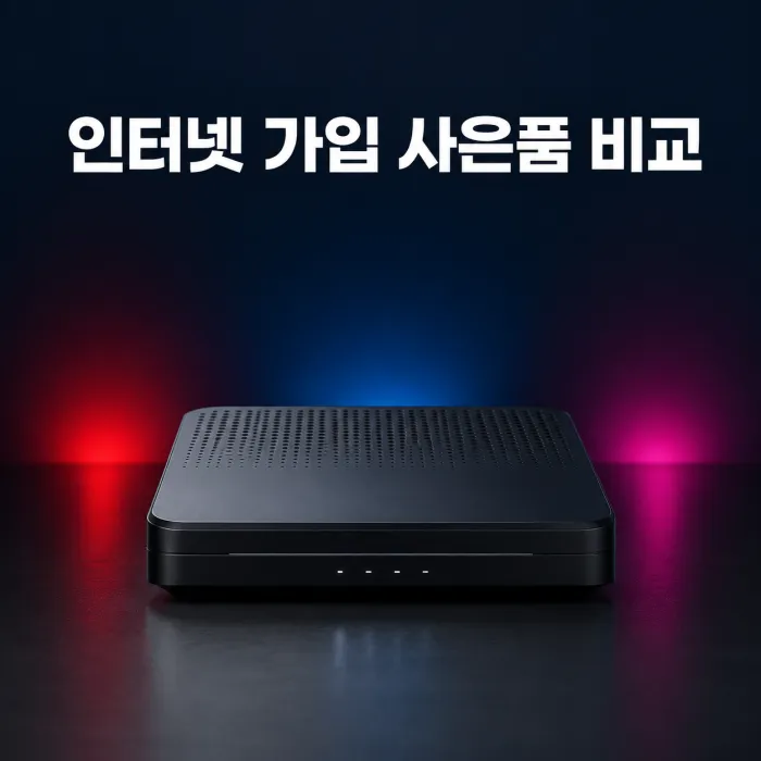 인터넷 가입 사은품을 SK KT LG유플러스로 비교한 지원금 안내 이미지