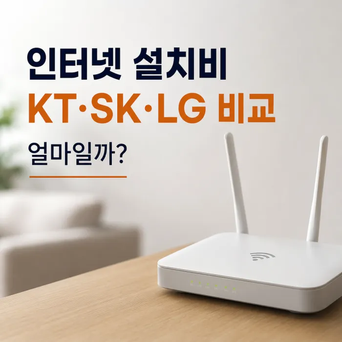 인터넷 설치비는 얼마일까? KT SK LG 비용 차이 총정리
