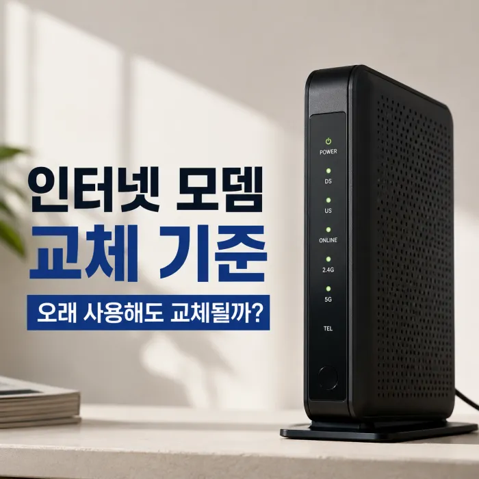 인터넷 모뎀 오래 사용했는데 새 것으로 교체받을 수 있을까요?