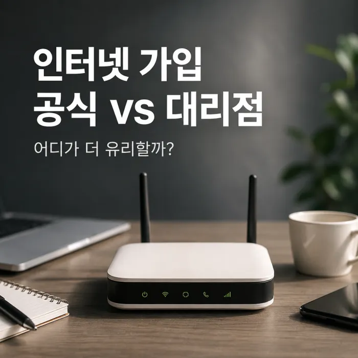 인터넷 가입 공식 홈페이지와 대리점 차이 및 현금 사은품 비교