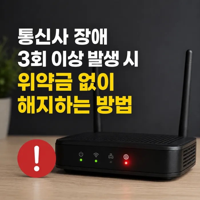 통신사 장애 발생 시 인터넷 속도 측정 기록을 모아 위약금 없이 해지 요청하는 방법