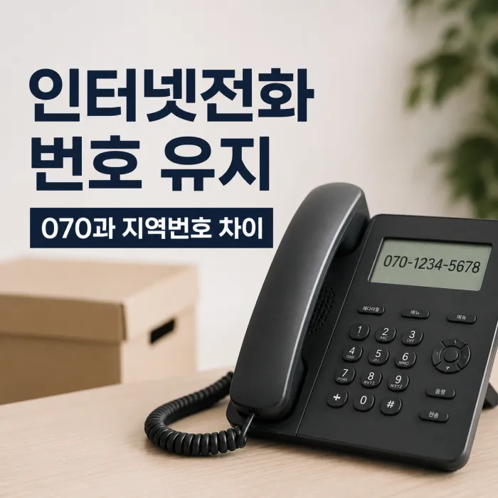 인터넷전화 이사 번호 유지 070 인터넷전화와 지역번호 차이