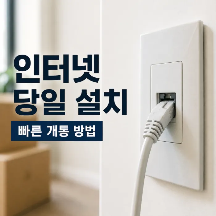 인터넷 설치 당일 가능할까? 빠르게 개통하는 방법