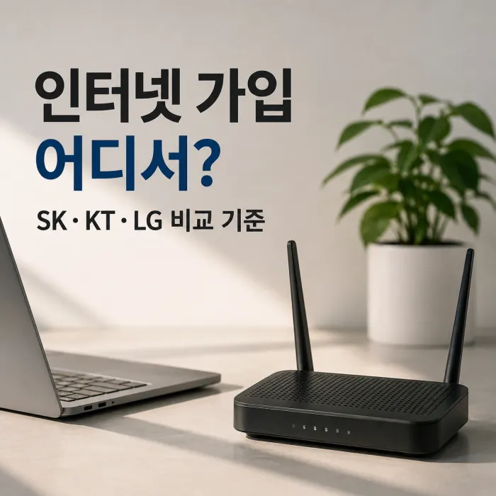인터넷 가입 어디서 해야 할까? SK KT LG 비교 전에 확인할 기준