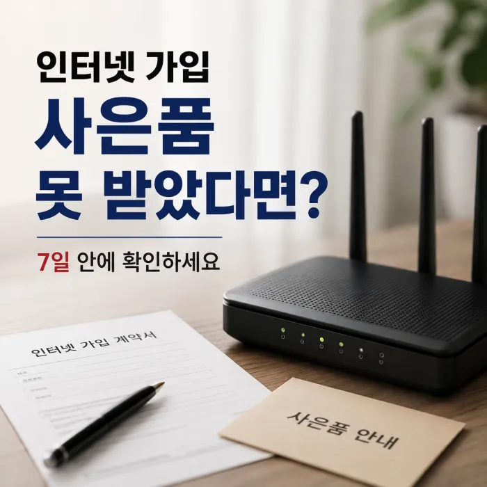 인터넷 가입 사은품 못받음 해결 방법과 계약 취소 절차